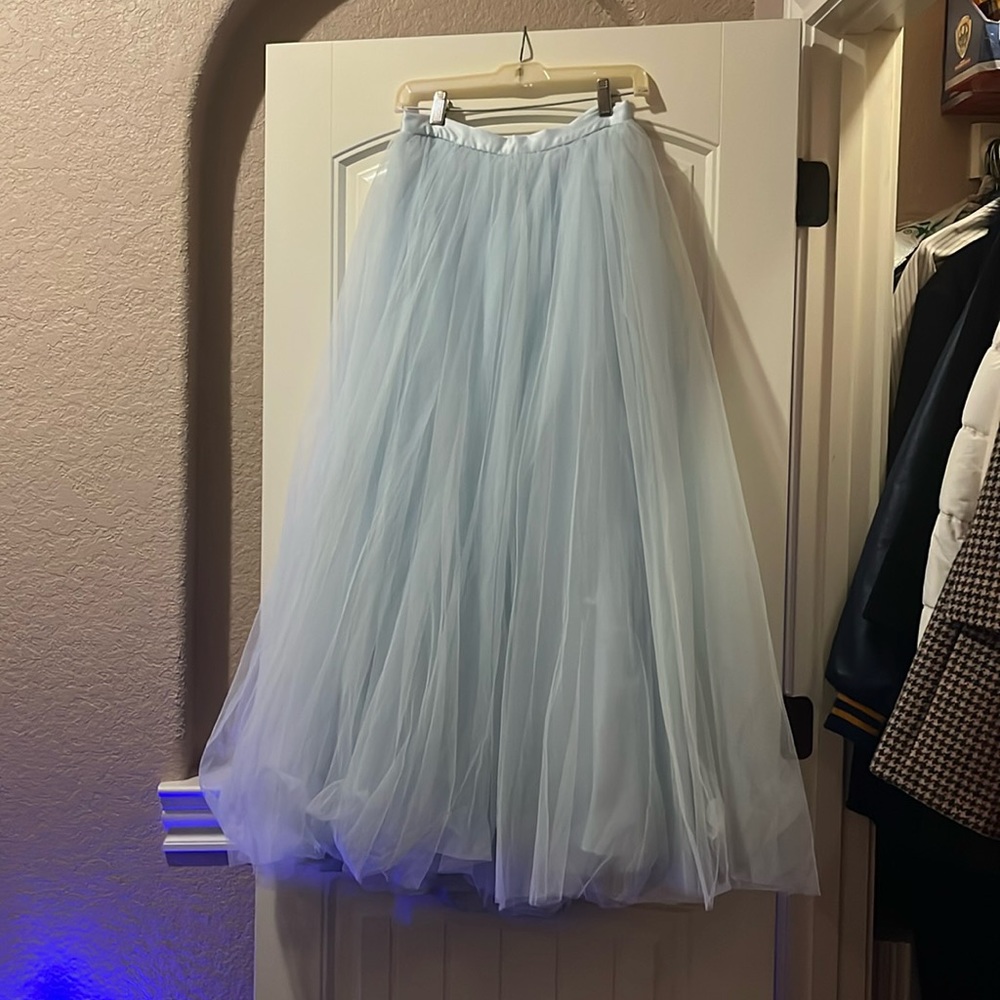 Alfred Angelo baby blue full tulle skirt. Floor length. Size 0 or 2.